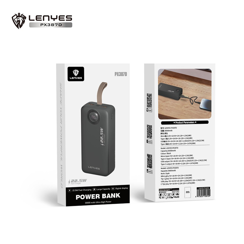 Power Bank Lenyes PX387D 30000 mAh