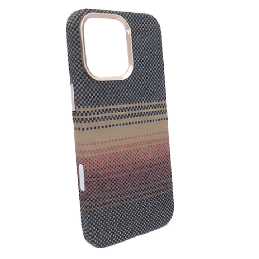 iPhone 16 Pro Max Case, Ultra-Thin, Sunset Design, Premium Woven Protection LA