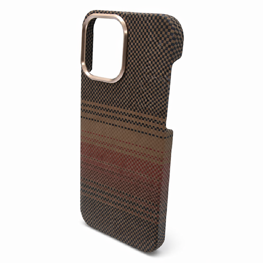 iPhone 15 Pro Max Case, Ultra-Thin, Sunset Design, Premium Woven Protection