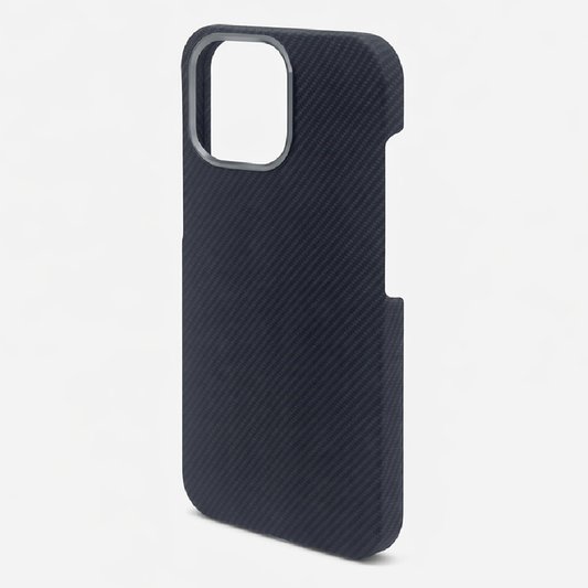 iPhone 13/14 Case, Ultra-Thin, Black/Grey Will Design, Premium Woven Protection