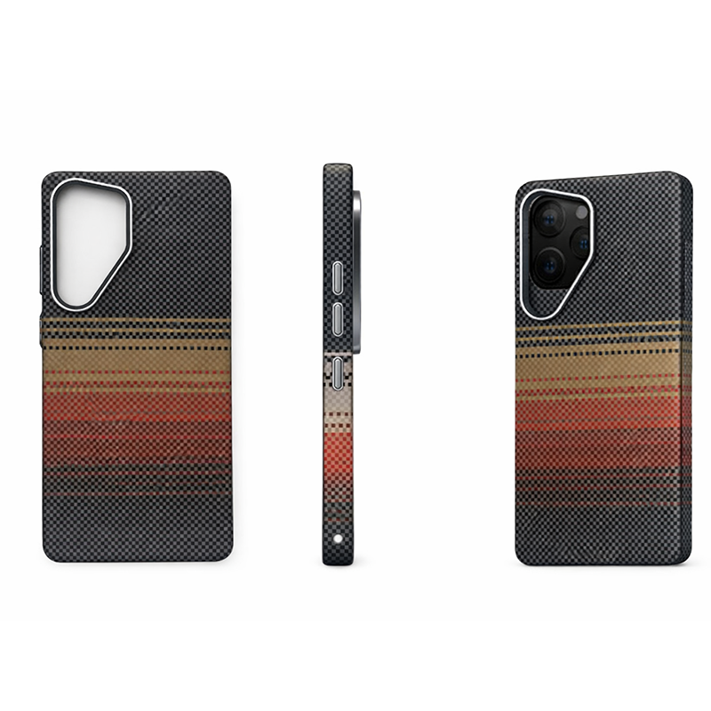 Samsung S25 Ultra Case, Ultra-Thin, SunSet Design, Premium Woven Protection