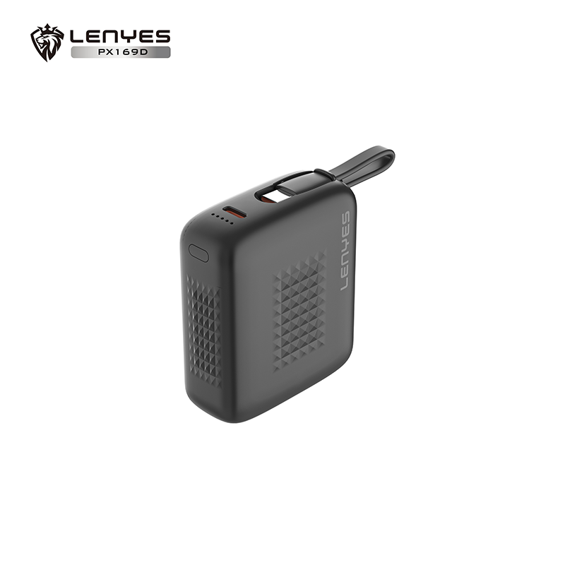 Power Bank Lenyes PX169D 22.5W 10,000 mAh, Built-in Type-C Cable