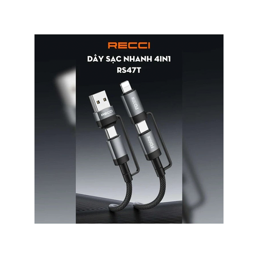 Recci MultiFunction Series 60W 4- in-1 Fast Charging RS47T