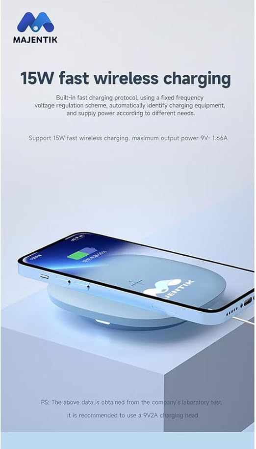 Majentik 15W Fast Wireless Charger Pad