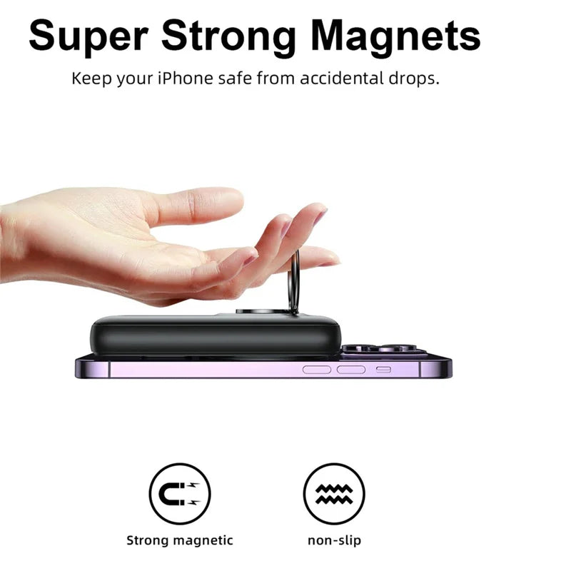 Joyroom JR-W050 20W Magnetic Suction Ring Holder Wireless Charging Power Bank 10000mAh