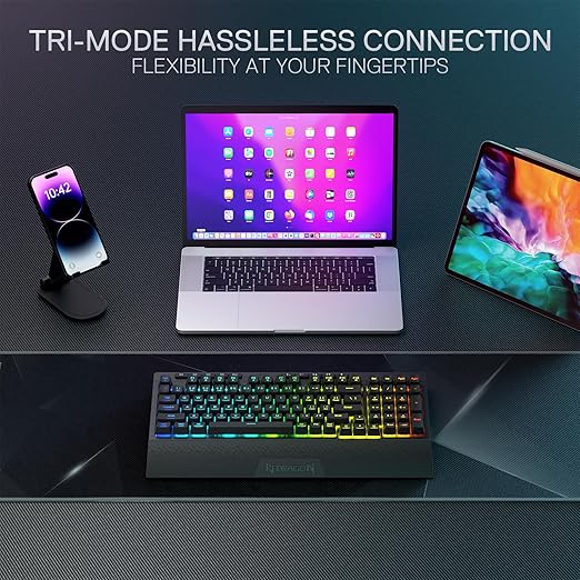 REDRAGON K515 PRO Shiva RGB Wireless Membrane Gaming Keyboard