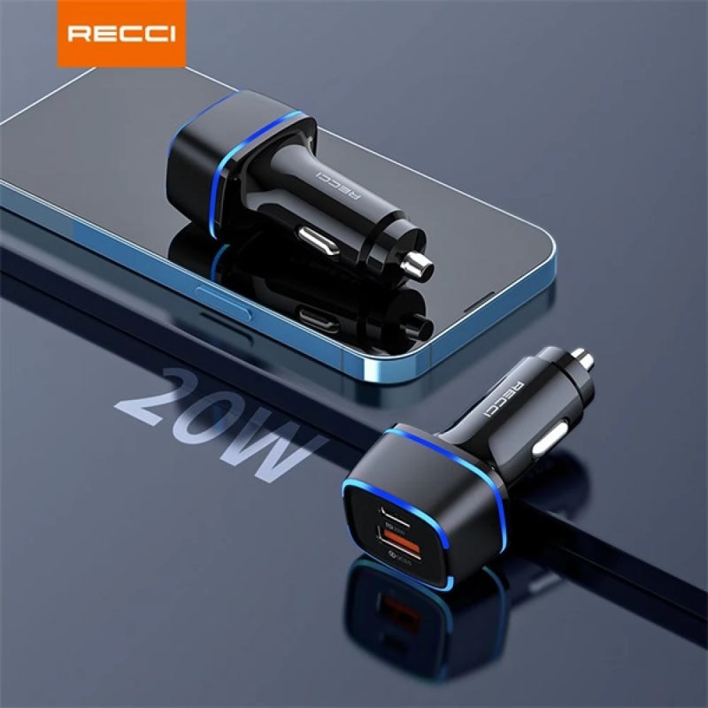 Recci Car Charger Dual Ports Output RQ02