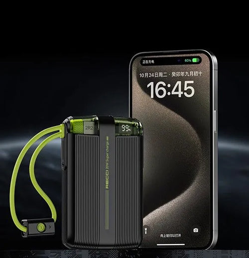 Recci RPB-P13 Power Bank 10000mAh with Built-in Cables