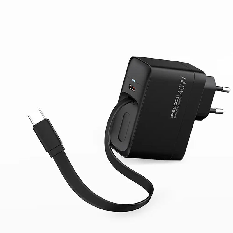 Recci Wall Charger 40W Stretchable Cable RC102E