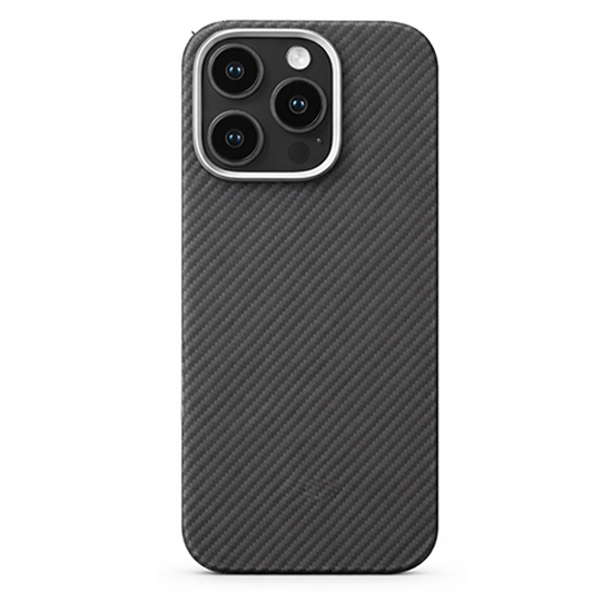iPhone 16 Pro Max Case, Ultra-Thin, Black/Grey Will Design, Premium Woven Protection