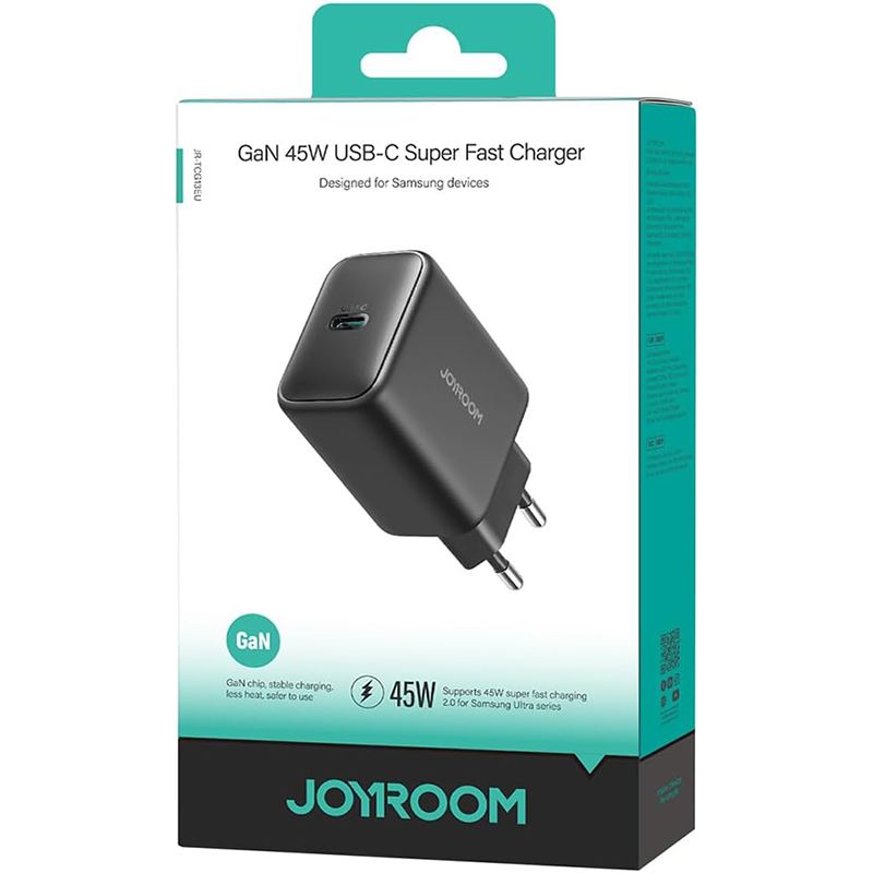 Joyroom JR-TCG13 Charger 45W GaN USB-C - Black
