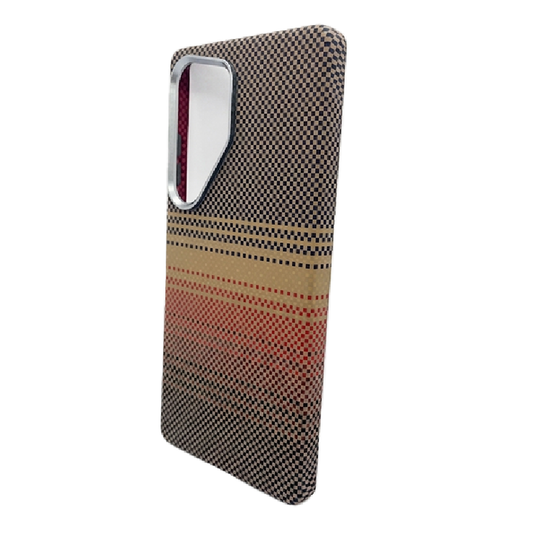 Samsung S25 Ultra Case, Ultra-Thin, Sunset Design, Premium Woven Protection