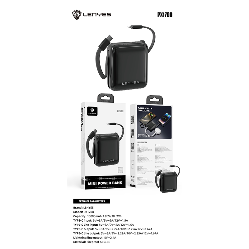 Power Bank Lenyes PX170D 10,000 mAh
