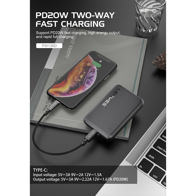 Power Bank Lenyes PW139D 10000 mAh