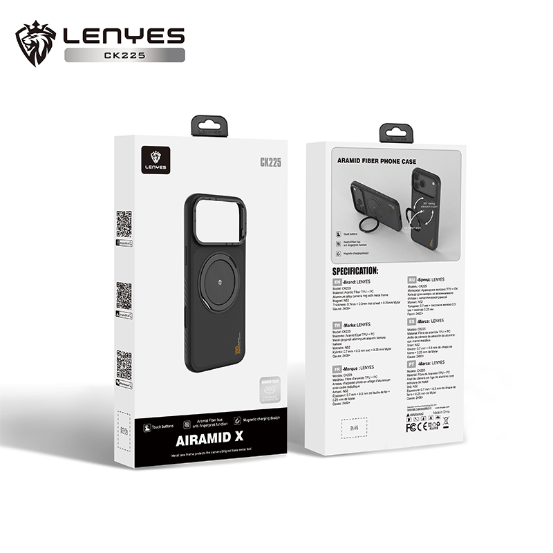 Lenyes Aramid X Fiber MagSafe Case for iPhone 17 Pro CK225