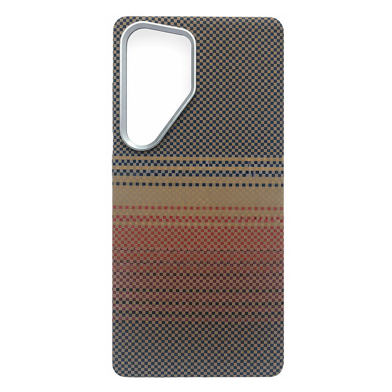 Samsung S25 Ultra Case, Ultra-Thin, SunSet Design, Premium Woven Protection
