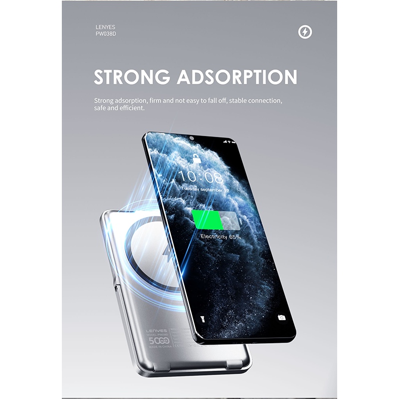 Power Bank Lenyes PW038D 5000mAh 20W PD 15W MagSafe Stand
