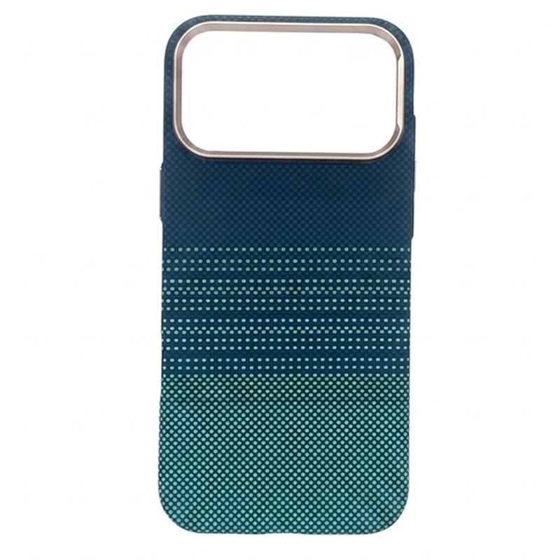 iPhone 17 Pro Max Case, Ultra-Thin, Blue&Aqua/Moonrise  Design, Premium Woven Protection