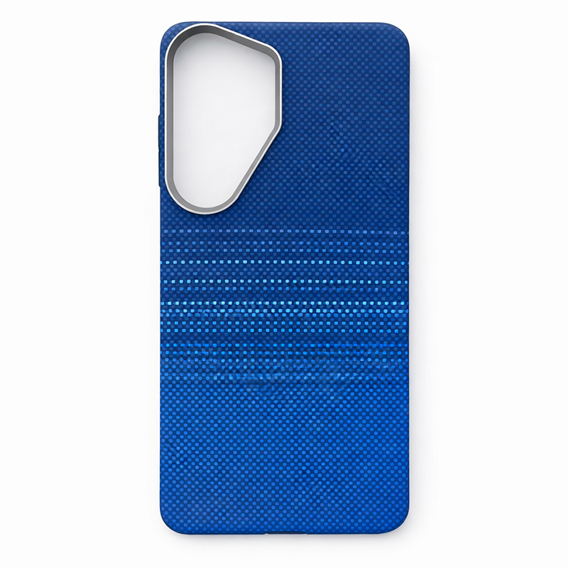 Samsung S26 Ultra Case, Ultra-Thin, Light/Blue MoonRise Design, Premium Woven Protection