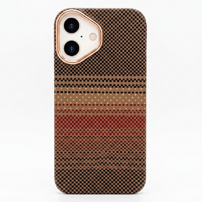 iPhone 16 Case, Ultra-Thin, Sunset Design, Premium Woven Protection