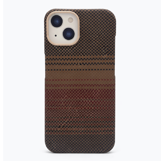 iPhone 15 Case, Ultra-Thin, Sunset Design, Premium Woven Protection