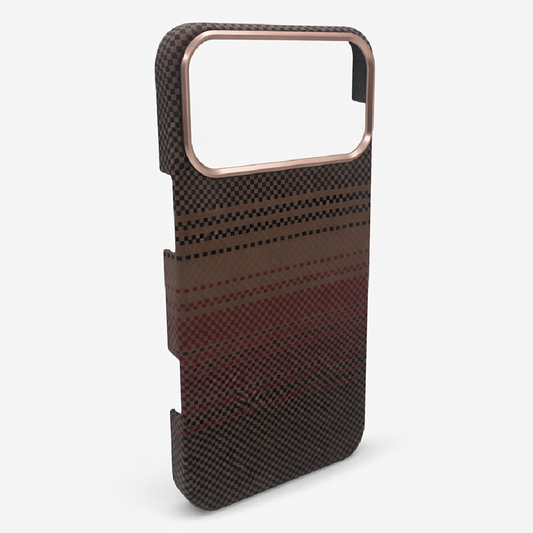 iPhone 17 Pro Max Case, Ultra-Thin, Sunset Design, Premium Woven Protection