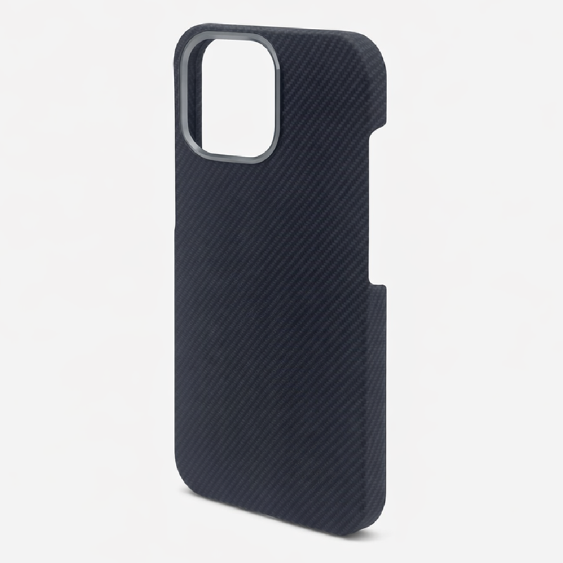 iPhone 13/14 Case, Ultra-Thin, Black/Grey Will Design, Premium Woven Protection