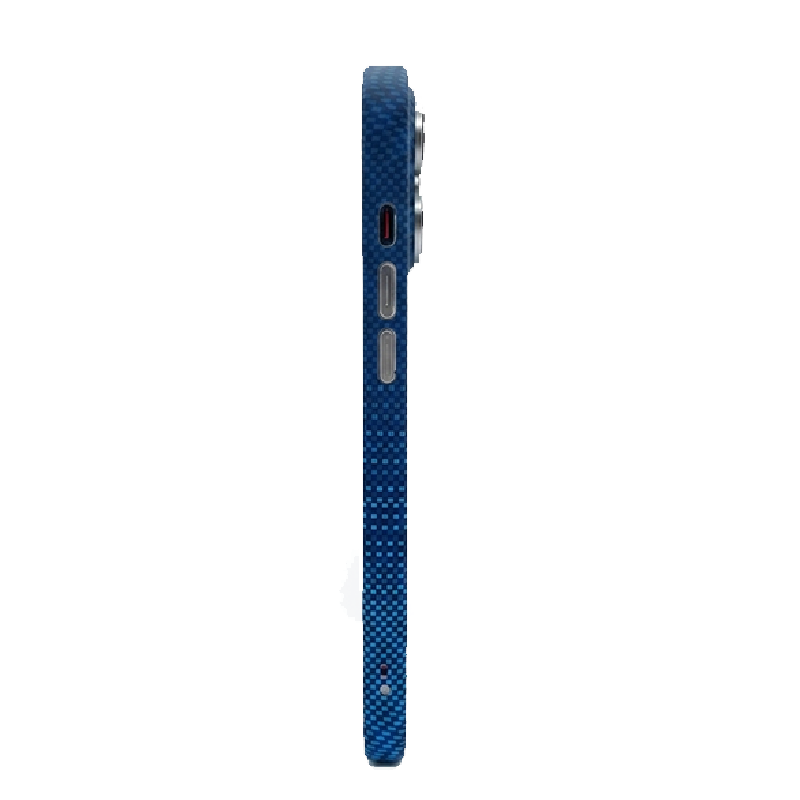 iPhone 16 Pro Max Case, Ultra-Thin, Light Blue Design, Premium Woven Protection