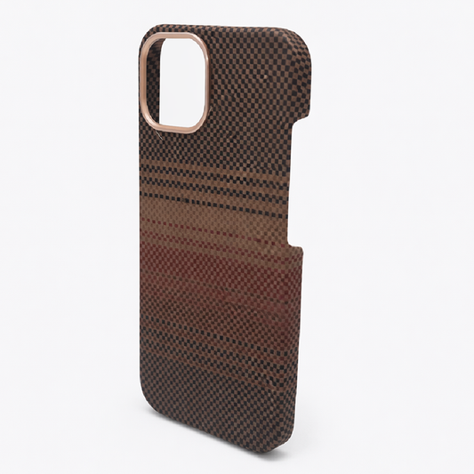 iPhone 15 Case, Ultra-Thin, Sunset Design, Premium Woven Protection