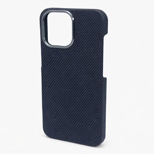 iPhone 15 Pro Max Case, Ultra-Thin, Black/Grey Will Design, Premium Woven Protection
