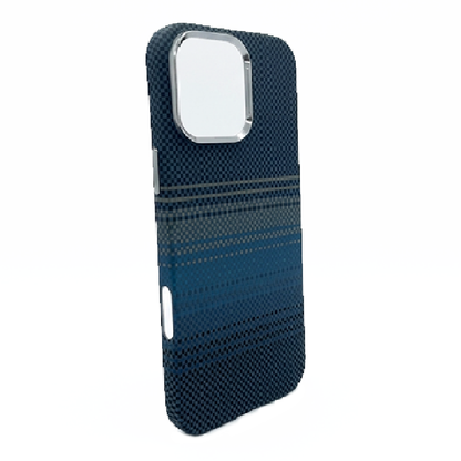 iPhone 16 Pro Max Case, Ultra-Thin, Moonlight Blue Design, Premium Woven Protection