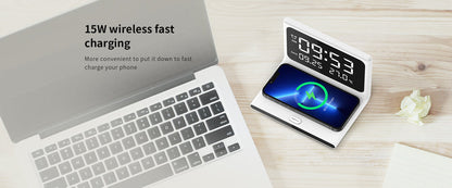 Recci RLS-L12 Wireless Charger with Alarm Clock & Night Light