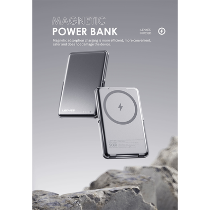 Power Bank Lenyes PW038D 5000mAh 20W PD 15W MagSafe Stand