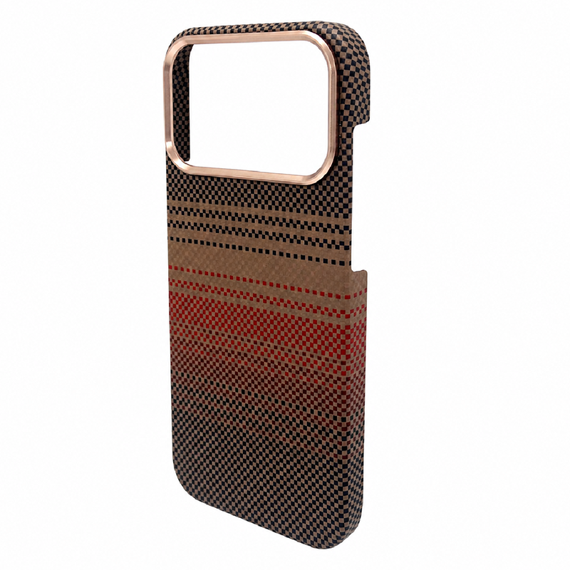 iPhone 17 Pro Max Case, Ultra-Thin, Sunset Design, Premium Woven Protection
