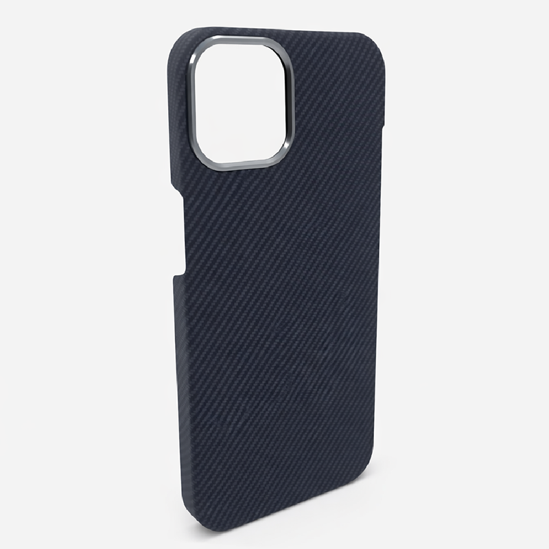 iPhone 15 Pro Max Case, Ultra-Thin, Black/Grey Will Design, Premium Woven Protection
