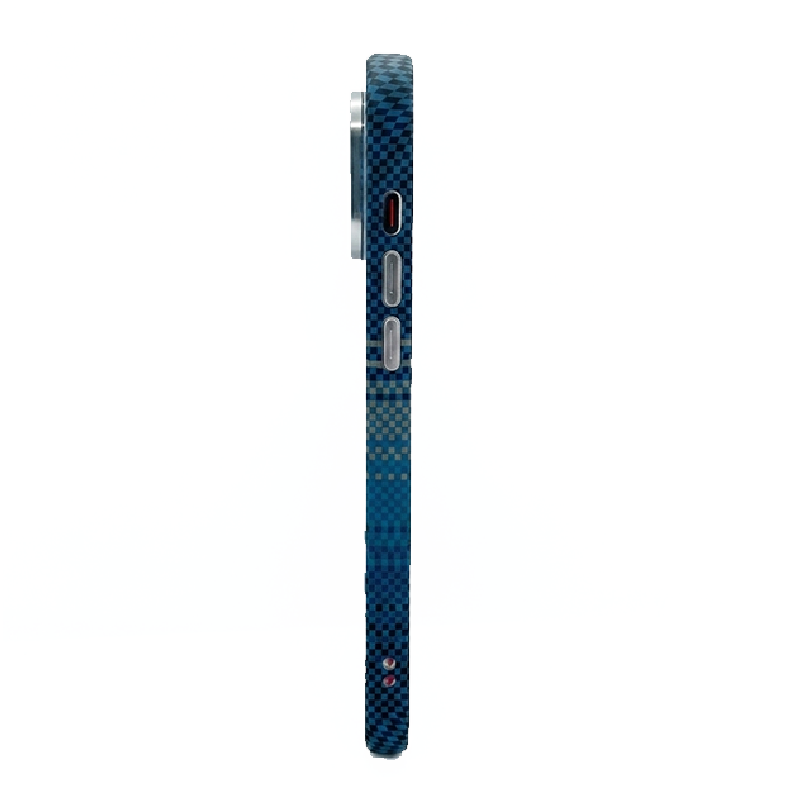 iPhone 16 Pro Max Case, Ultra-Thin, Moonlight Blue Design, Premium Woven Protection