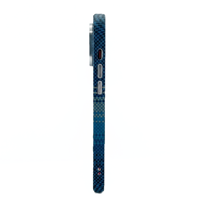 iPhone 16 Pro Max Case, Ultra-Thin, Moonlight Blue Design, Premium Woven Protection