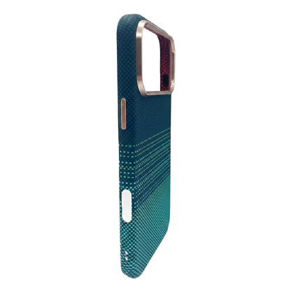 iPhone 17 Pro Max Case, Ultra-Thin, Blue&Aqua/Moonrise  Design, Premium Woven Protection