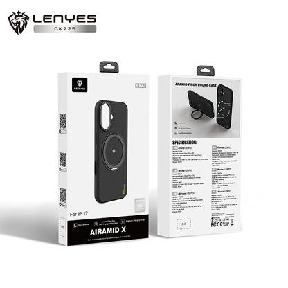 LENYES Aramid Fiber MagSafe Case for iPhone 17 CK225