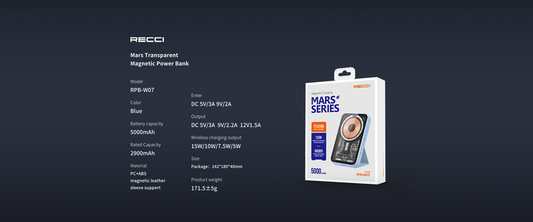 RPB-W07 Wireless Power Bank 5000mAh with Stand