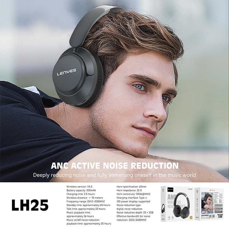 LENYES Wireless ANC  Headphones - LH25