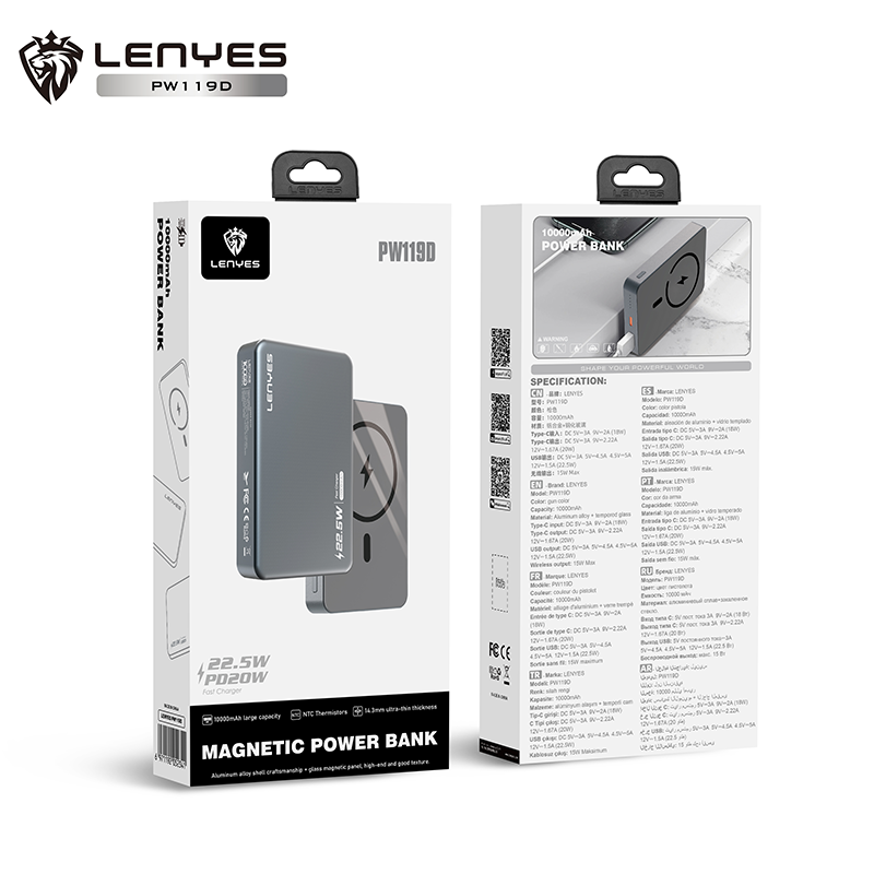 Power Bank Lenyes 10000mAh Wireless