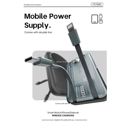 Power Bank Lenyes PW1006D 10000mAh