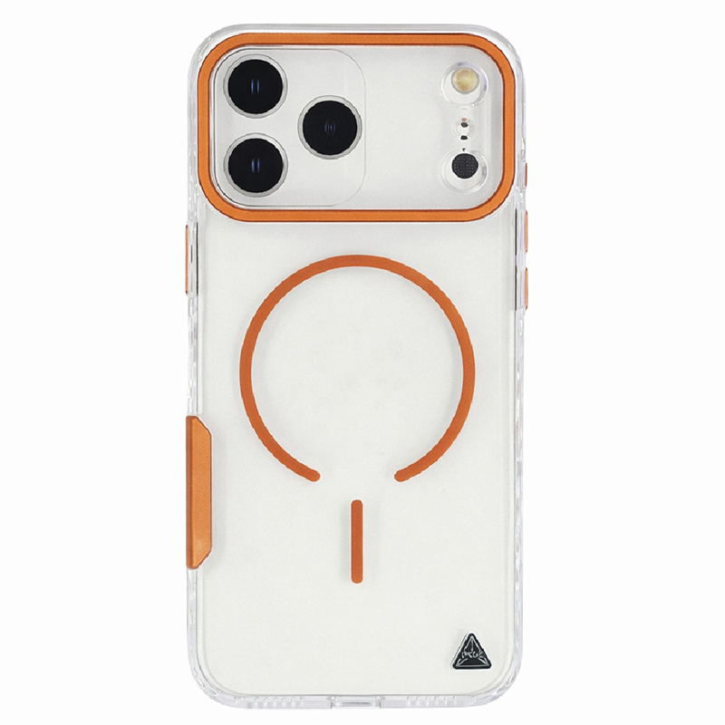 iPhone 17 Pro Max Case,Transparent-Orange With MagSafe