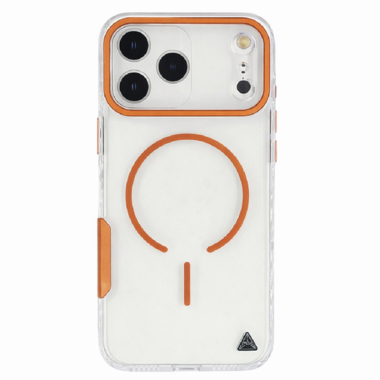 iPhone 17 Pro Max Case, Ultra-Thin, Transparent-Orange With MagSafe