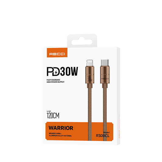 Recci RS08CL Warrior Series Type-C to Lightning 30W