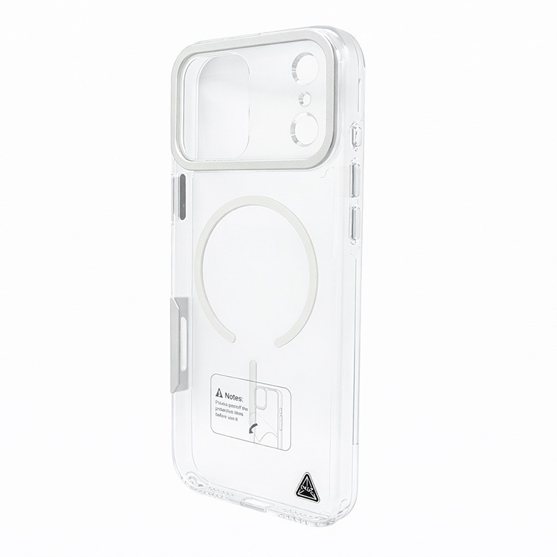 iPhone 17 Pro Max Case, Transparent-White With MagSafe