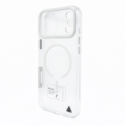 iPhone 17 Pro Max Case, Transparent-White With MagSafe