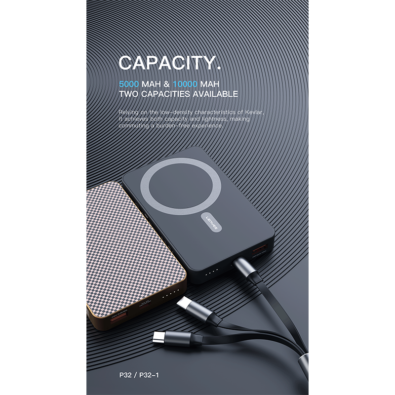Power Bank Lenyes P32 5000 mAh 20W PD 15W MagSafe
