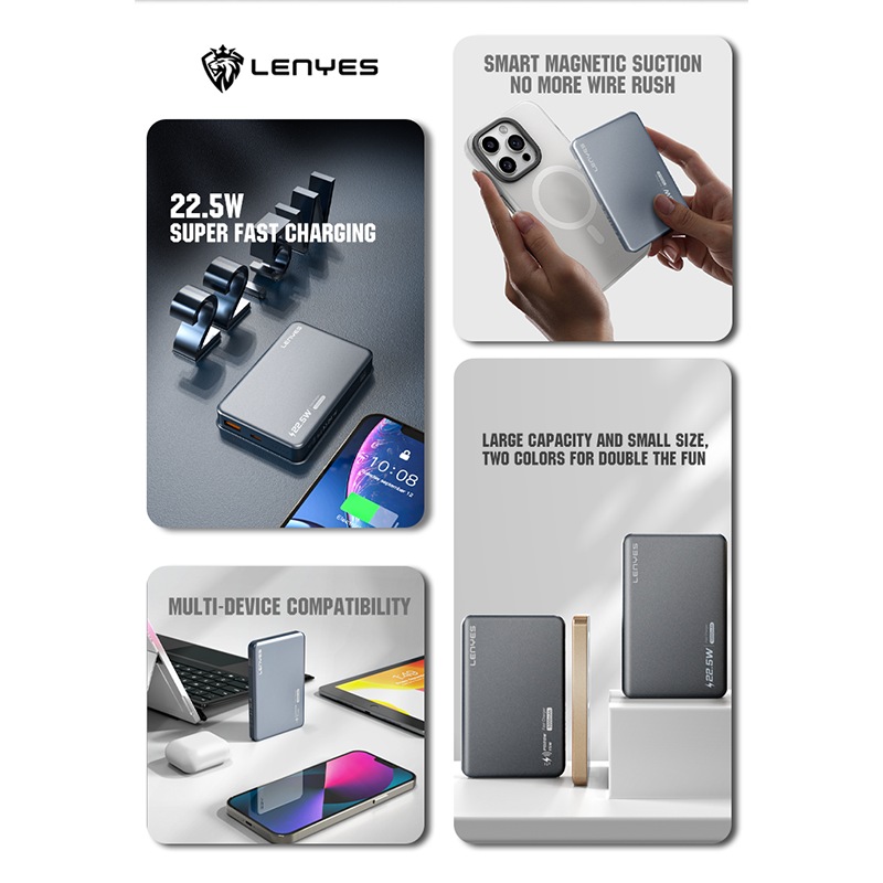 Power Bank Lenyes 10000mAh Wireless